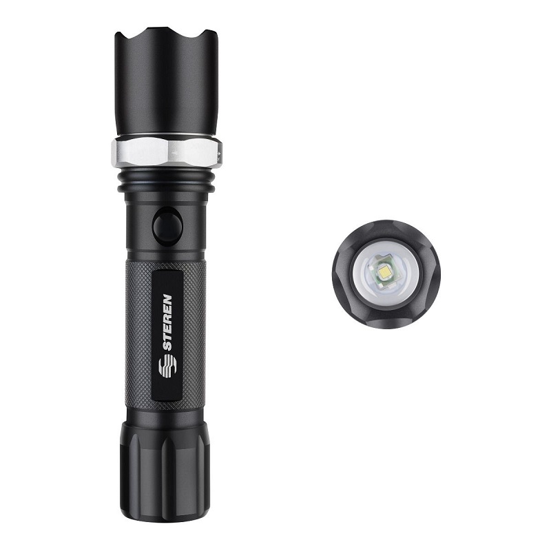 Linterna Led Aluminio Resistente Agua Recargable Steren