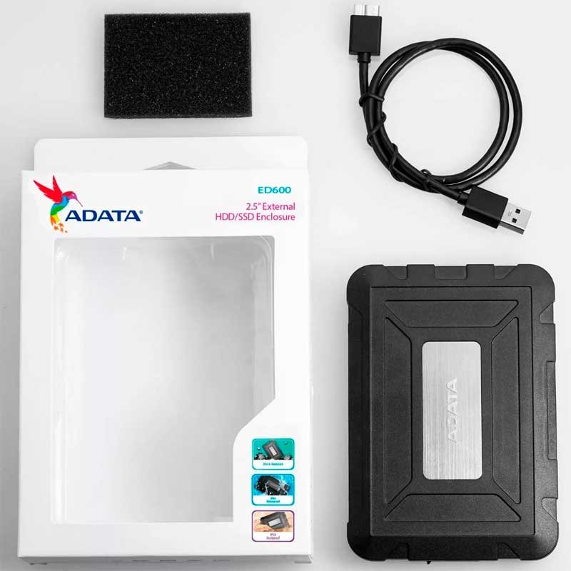 Disco Duro Externo SSD 960GB ADATA Estado Solido SU650 Sata 2.5 Case ED600 USB 3.1 