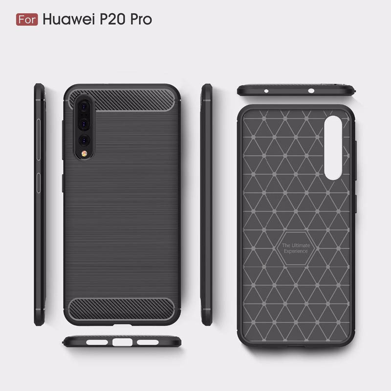 Funda Tpu Carbon Protector Huawei P20 Pro Clt-l04 + Cristal 