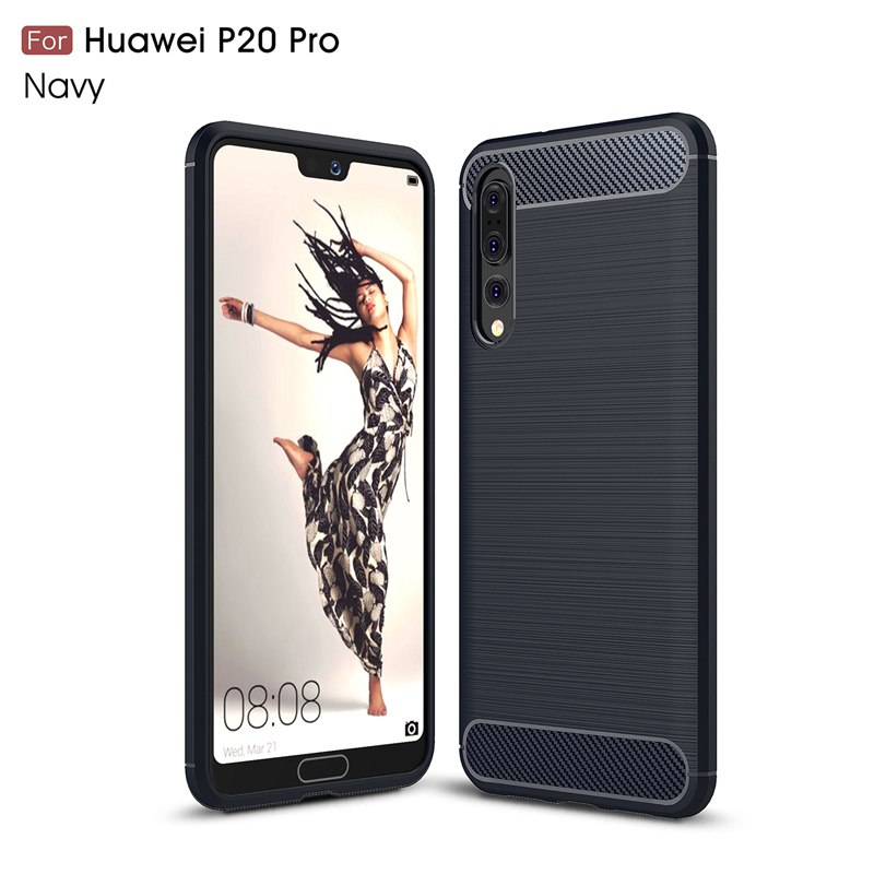 Funda Tpu Carbon Protector Huawei P20 Pro Clt-l04 + Cristal 