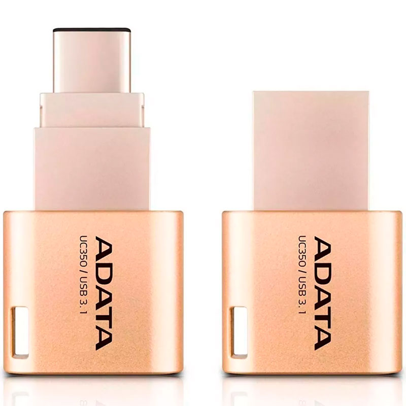 Memoria USB OTG 32GB 3.1 ADATA UC350 Tipo C Universal Dorado AUC350-32G-CGD 