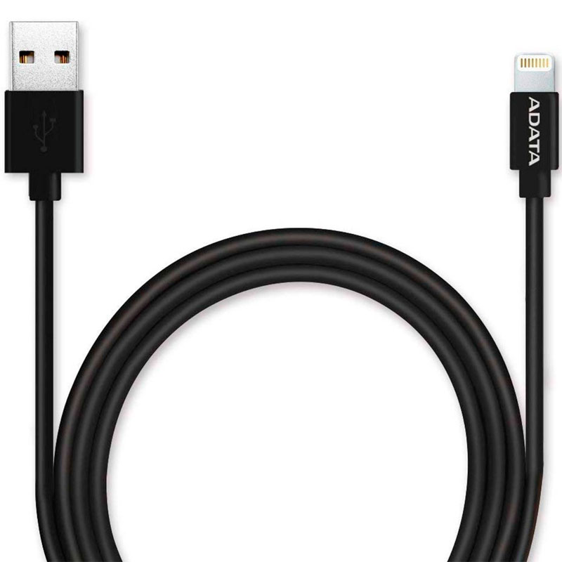 Cable USB Lightning Original ADATA Iphone 1Mt Certificado AMFIPL-100CM-CBK