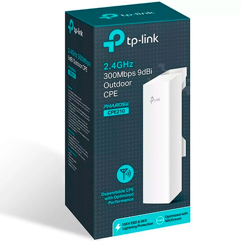 Access Point TP-LINK CPE210 9dBi PoE Exterior 5Km 300Mbps 