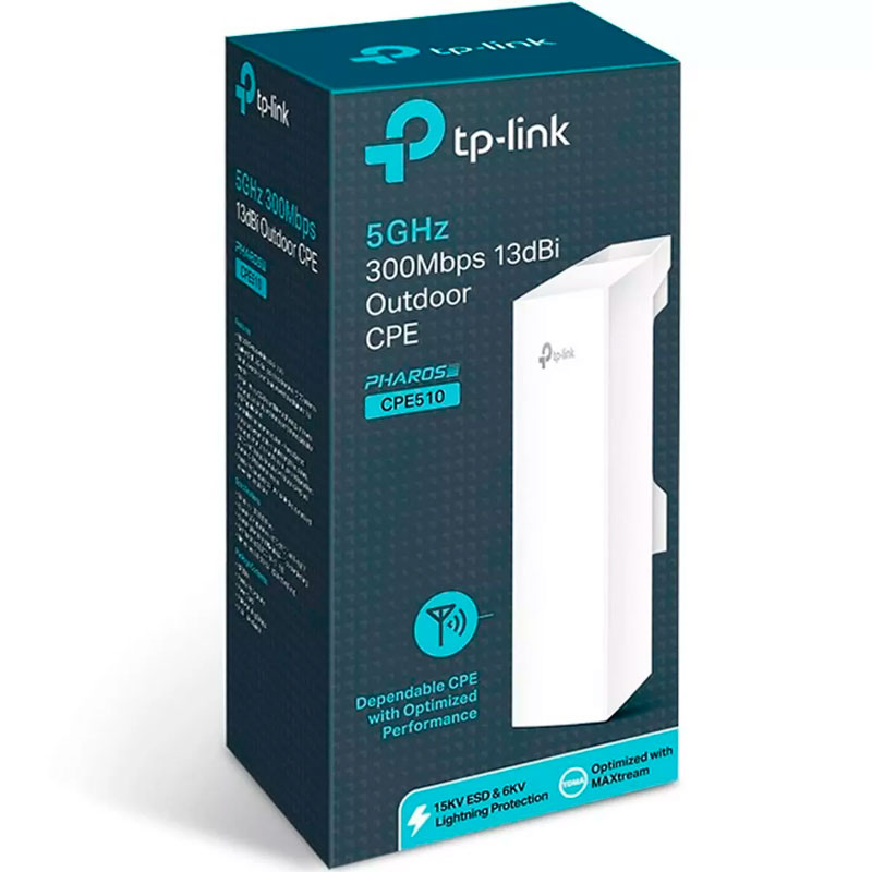 Access Point TP-LINK CPE510 5Ghz 13dBi PoE 802.11n Exterior 15Km 300Mbps 