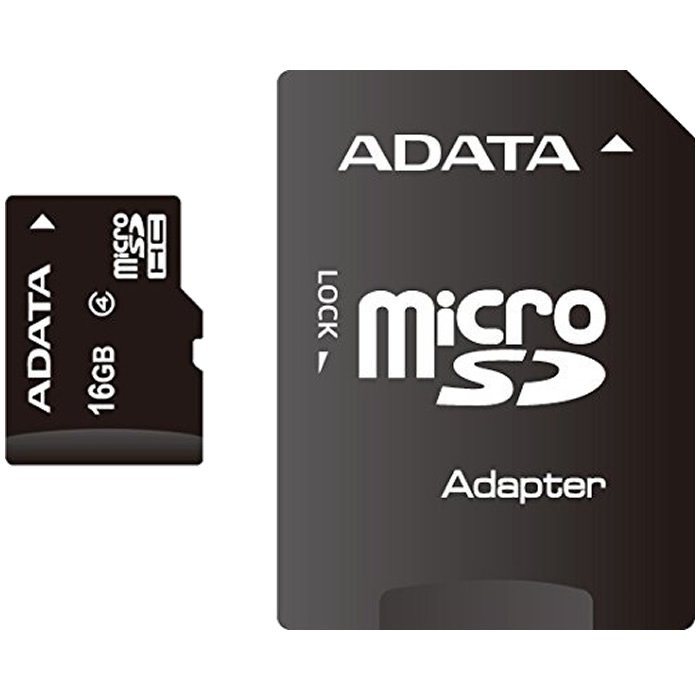 Memoria MicroSD 16 GB Adata SDHC Con Adaptador Clase 4 AUSDH16GCL4-RA1
