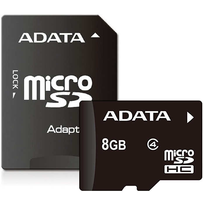 Memoria MicroSD 8 GB Adata SDHC Con Adaptador Clase 4 AUSDH8GCL4-RA1