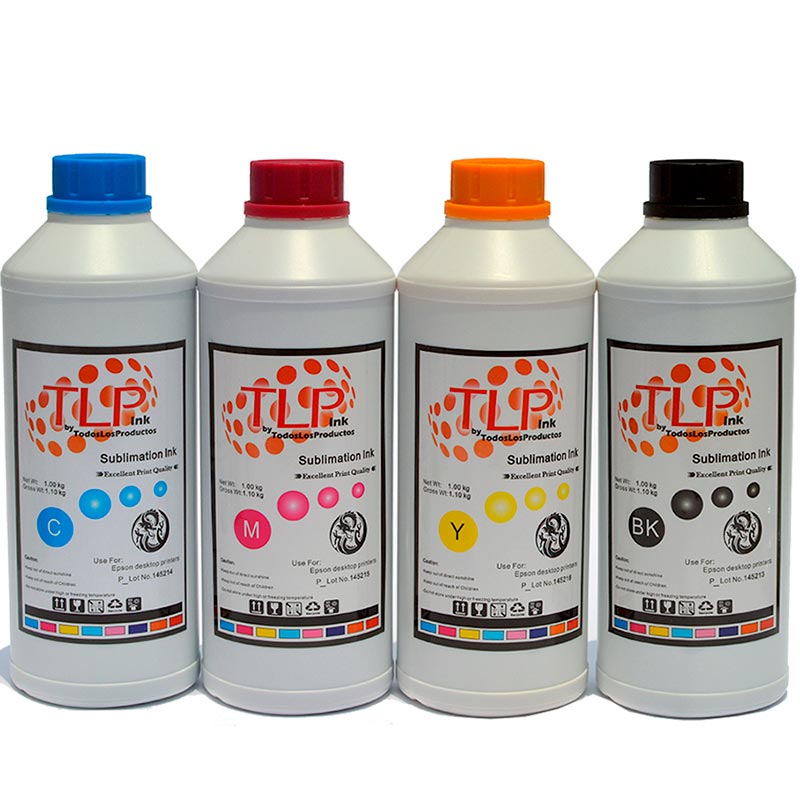 Juego de Tinta Para Sublimar Premium 500ml CMYK Marca TLP