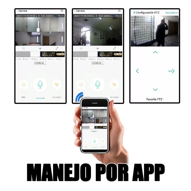 Cámara Ip Cctv Video Wifi Movimiento Audio Graba En La Nube