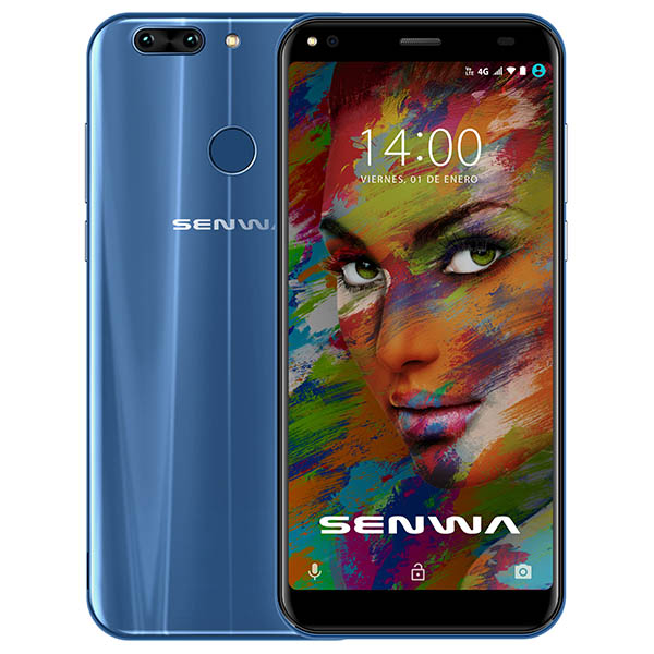 Celular SENWA LTE LS5718 DIAMOND Color AZUL Telcel, mas audifonos inalambricos de regalo