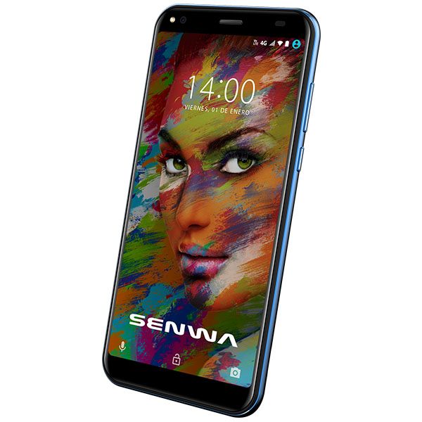 Celular SENWA LTE LS5718 DIAMOND Color AZUL Telcel, mas audifonos inalambricos de regalo