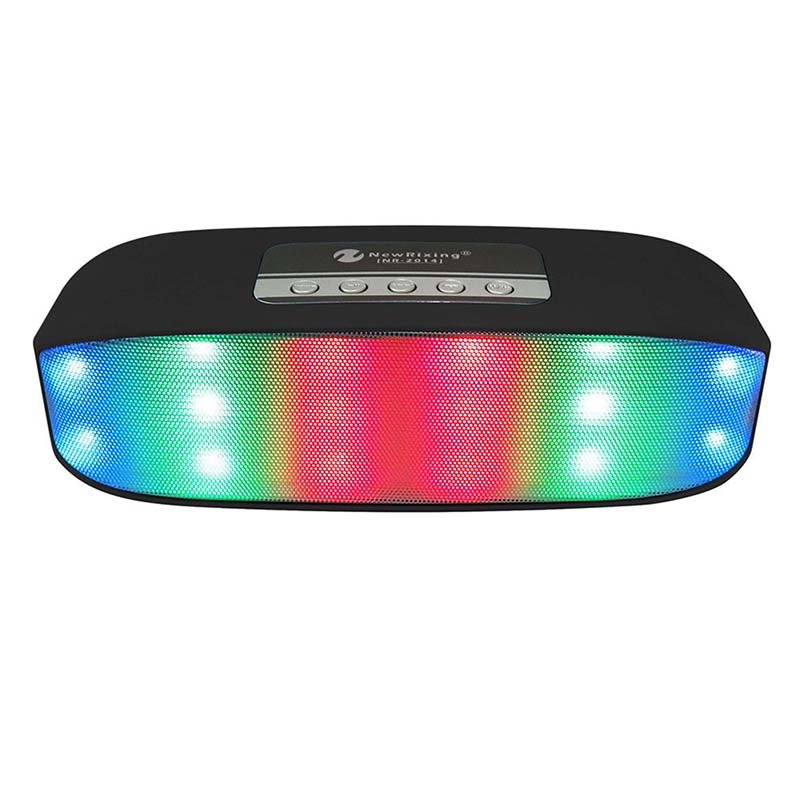 Bocina Bluetooth Portátil con Luces - Negro