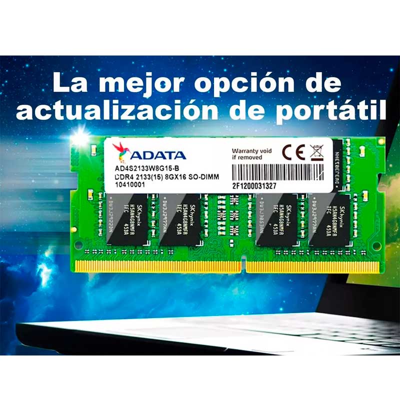 Memoria RAM DDR4 8GB 2400MHz ADATA Premier Laptop AD4S240038G17-S 