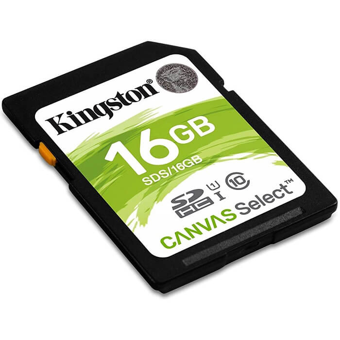 Memoria SD 16GB Kingston SDHC Clase 10 Canvas Select SDS/16GB