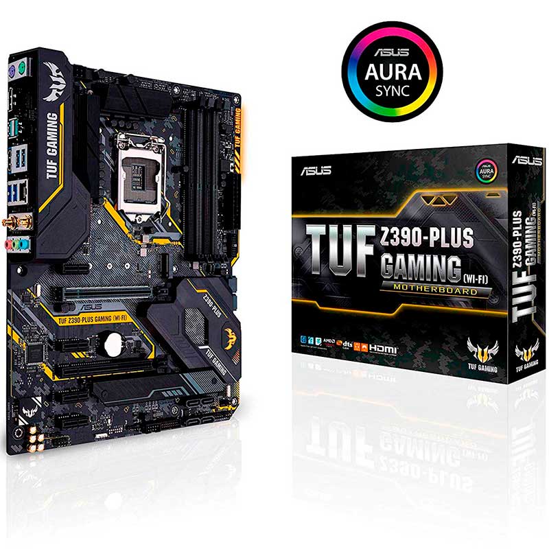 Tarjeta Madre ASUS TUF Z390-PLUS Gaming WI-FI 1151 DDR4 ATX