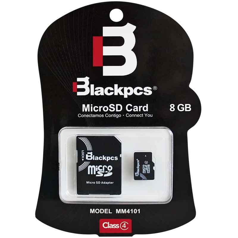 Micro Sd 8gb Clase 4 Memoria Blackpcs Mm4101-8