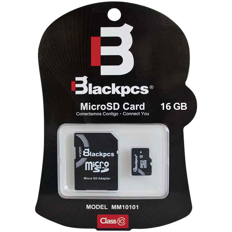 MEMORIA MICRO SD 16GB BLACKPCS CLASE 10 MM10101-16