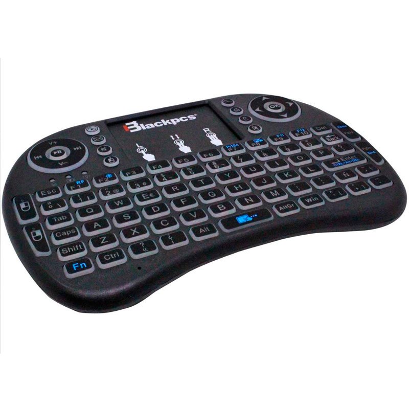 Teclado Portatil Blackpcs Ps4/pc/Smart Tv Air Mouse Touchpad Eo30t-bl 