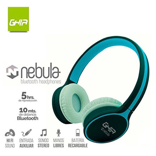 Audifonos Bluetooth AZUL/GRIS Ghia NEBULA 