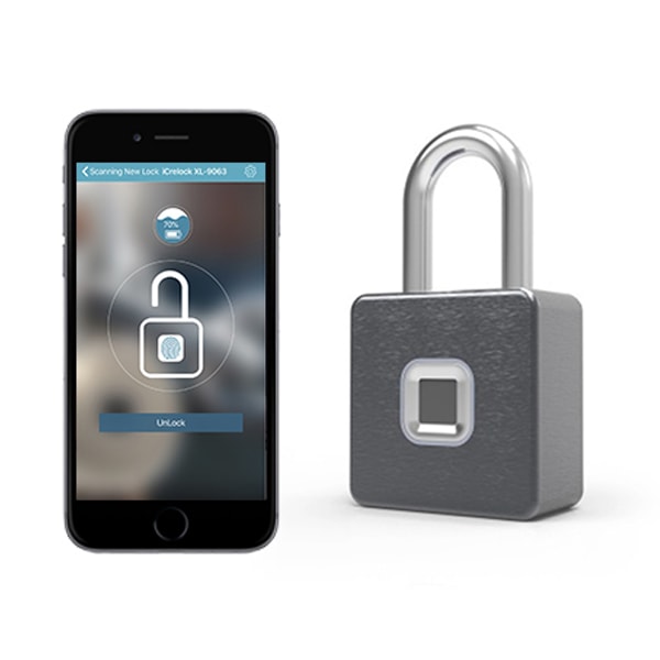 Candado smart lock de huella digital Lock - Zeta - Silver
