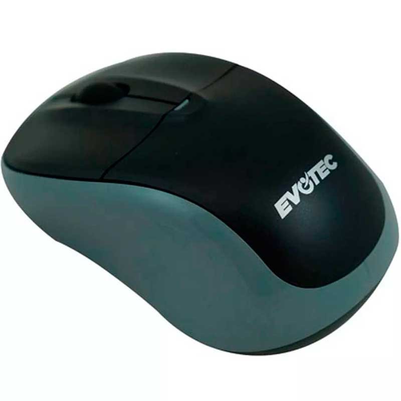 Mouse Óptico EVOTEC USB 1000 DPI Inalámbrico Negro/Gris NA-619 