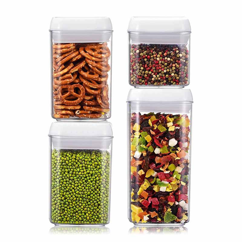 Juego 4 Recipientes Herméticos Cuadrados Grandes