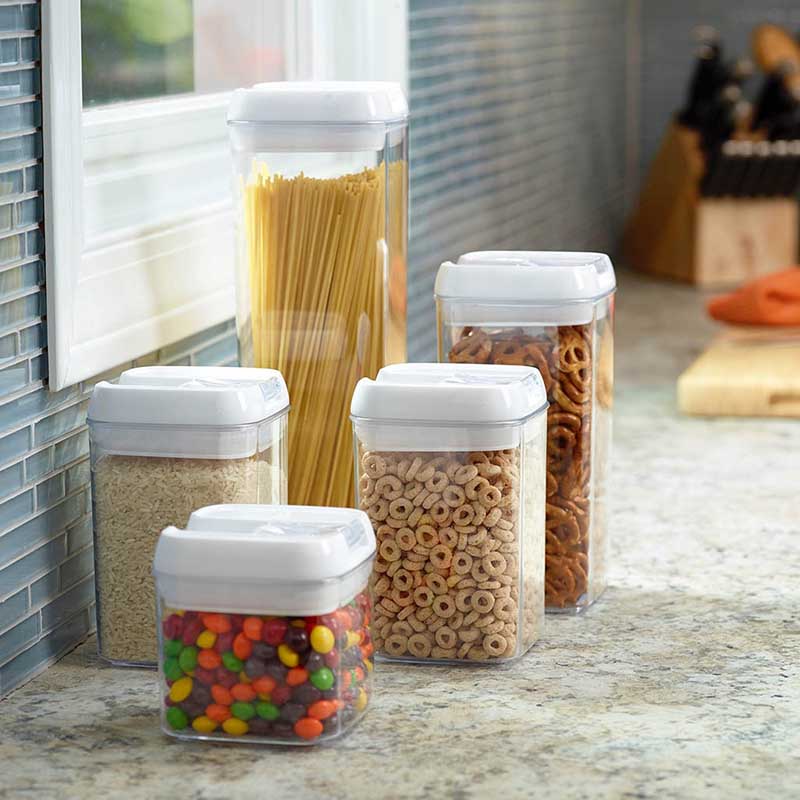 Juego 4 Recipientes Herméticos Cuadrados Grandes