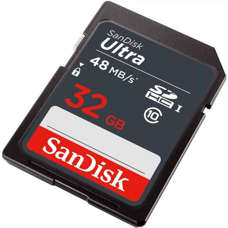 Tarjeta SD 32GB Sandisk Ultra Clase 10 48 MB/s SDSDUNB-032G-GN3IN 