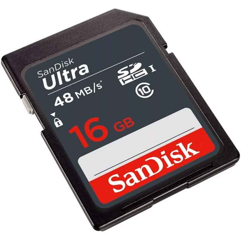 Tarjeta SD 16GB Sandisk Ultra Clase 10 48 MB/s SDSDUNB-016G-GN3IN 