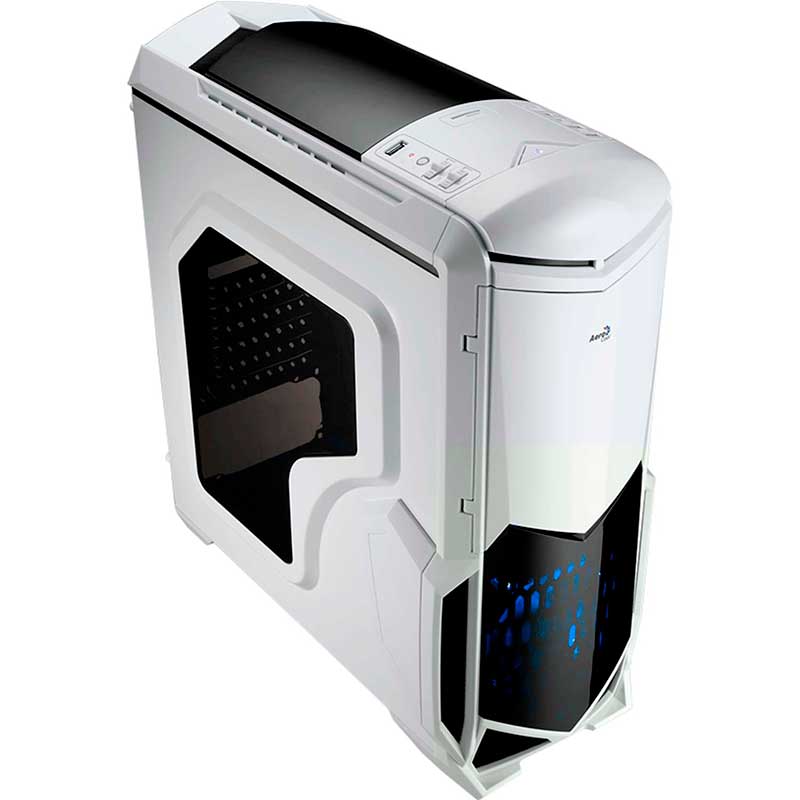 Gabinete Gamer AEROCOOL Battlehawk Media Torre ATX Exclusivo Blanco
