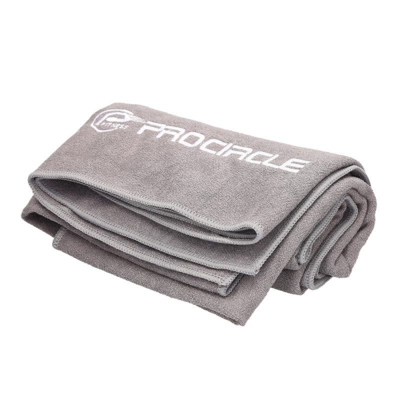 Toalla para Yoga Color Gris Procircle Antideslizante para Mat, Yoga Towel