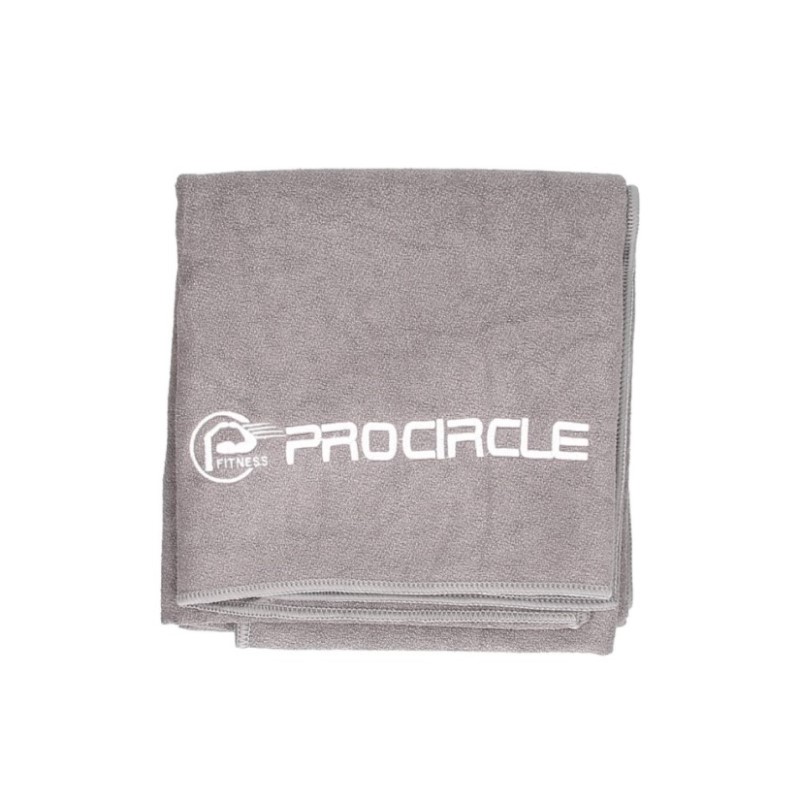 Toalla para Yoga Color Gris Procircle Antideslizante para Mat, Yoga Towel