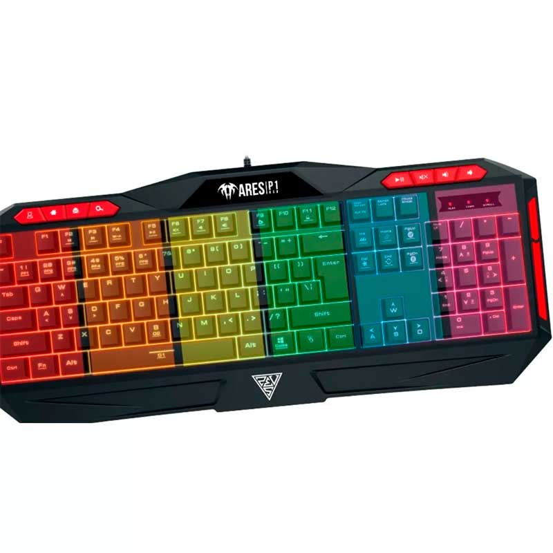 Teclado Gamer GAMDIAS ARES P1 RGB Alambrico Negro