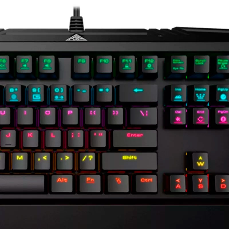 Teclado Gamer Gamdias Hermes 7 Color Alambrico Gkb3000 Negro