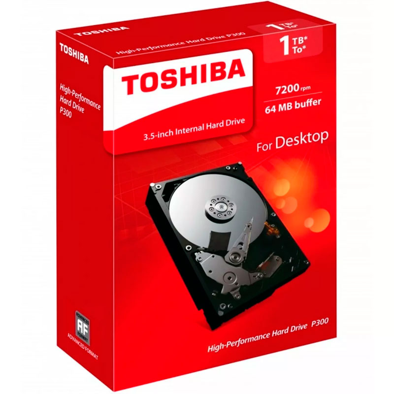 Disco Duro Interno 1TB Toshiba P300 7200RPM 3.5 SATA III HDWD110UZSVA 