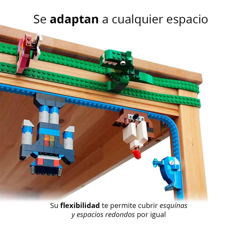 Redlemon Cinta Adherible para Bloques de Construcción (2 Unidades), Compatible con Lego y más, de 1 Metro