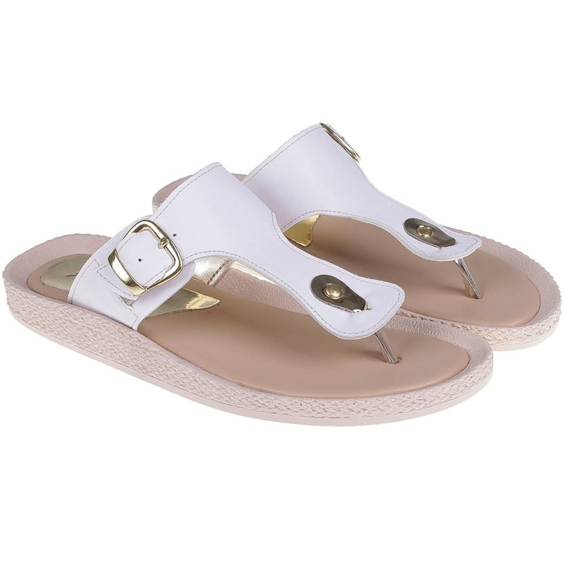 Sandalia Zapato Dama Mujer Huarache Passarela Blanco Mod S24