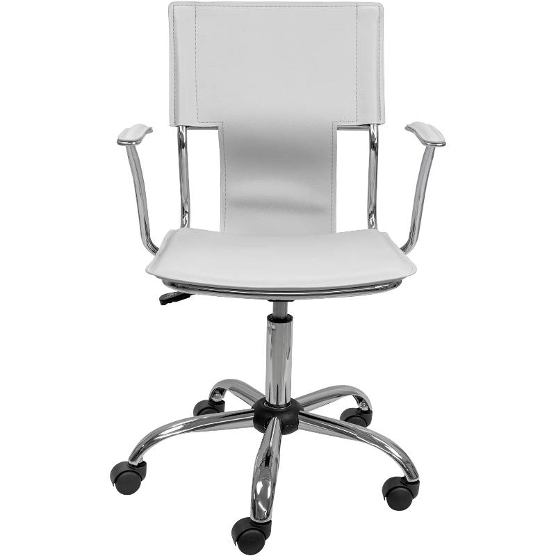 Silla Secretarial Altura Ajustable Diseño Moderno Vinipiel