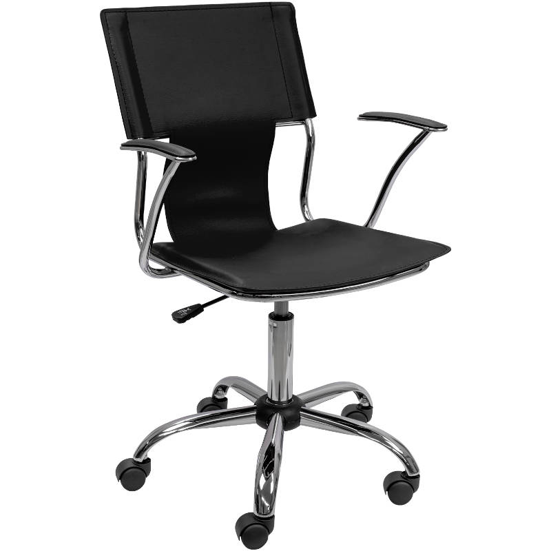 Silla Secretarial Altura Ajustable Diseño Moderno Vinipiel