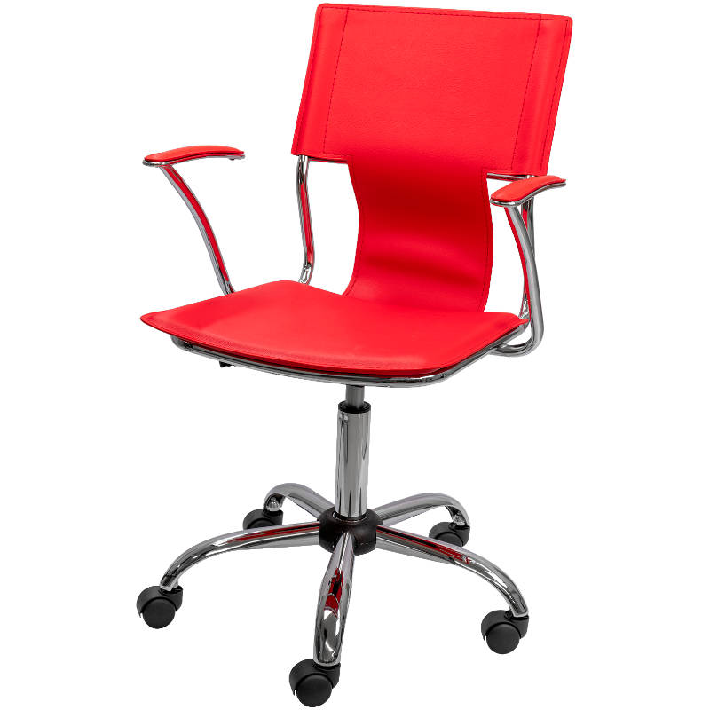 Silla Secretarial Altura Ajustable Diseño Moderno Vinipiel
