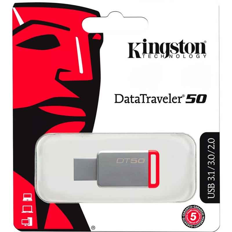 Memoria usb KINGSTON 32GB Metalica DataTraveler diseño elegante DT50/32GB