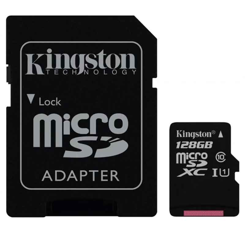 Memoria Micro SD 128GB KINGSTON CANVAS Select Plus Clase 10 Juegos A1 Video HD V30 SDCS2/128GB 