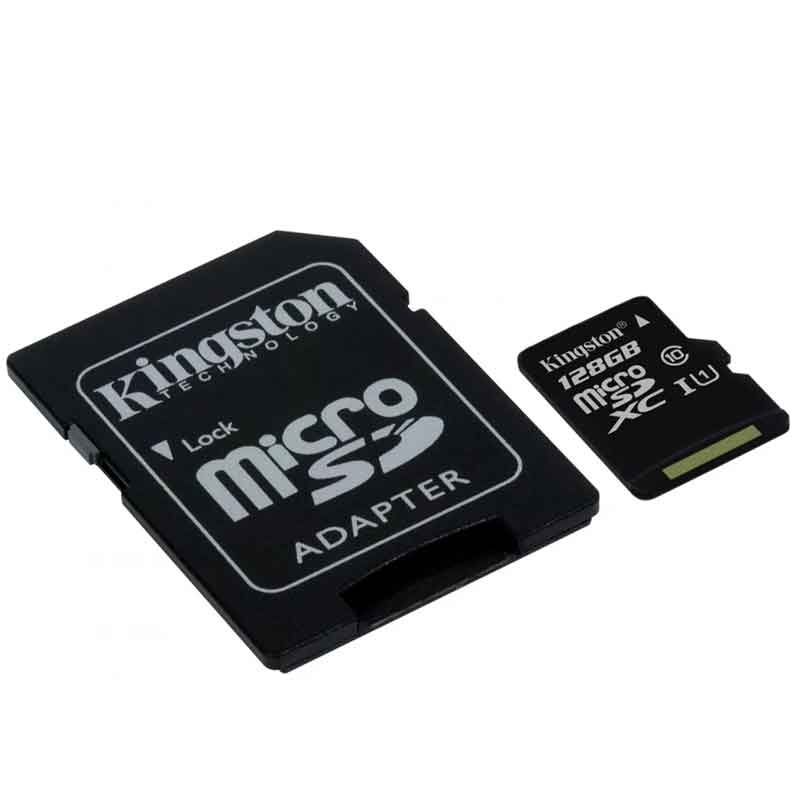 Memoria Micro SD 128GB KINGSTON CANVAS Select Plus Clase 10 Juegos A1 Video HD V30 SDCS2/128GB 