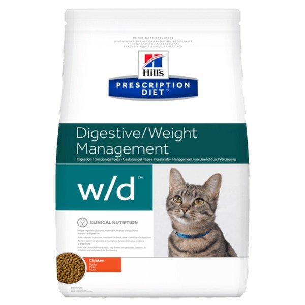 Hills prescription diet Alimento para gato w/d 3.9 Kg.