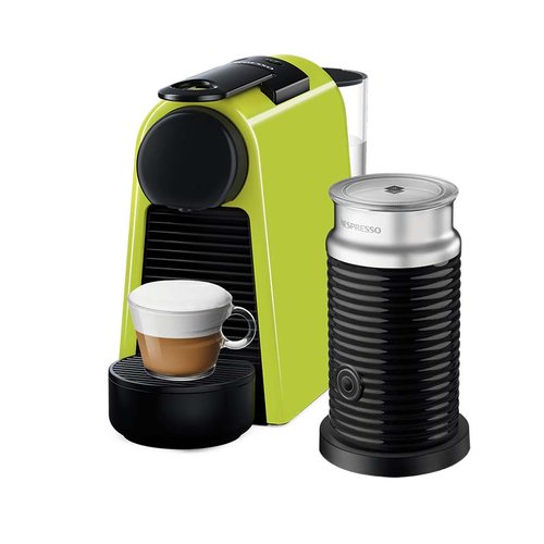 Cafetera Nespresso Essenza Mini Verde Aerochino Bundle Combo Incluye 12 Capsulas Cafe