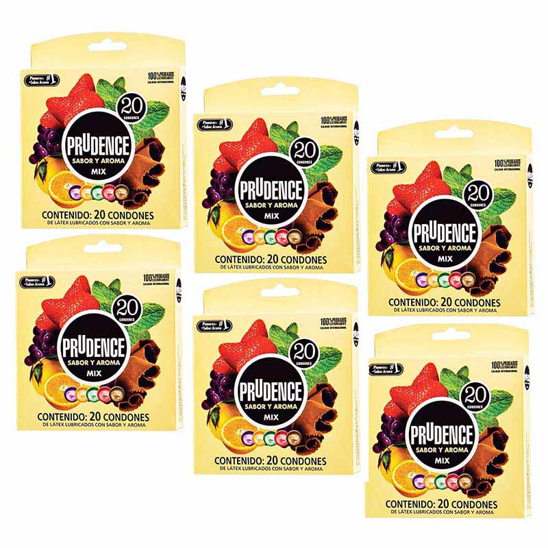 Pack 120 Condones Mix Aroma Color Sabor