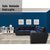 Sala Holanda lino azul y lino negro Muebles ROJEF //  ENTREGA A CDMX Y ZONA METROPOLITANA.
