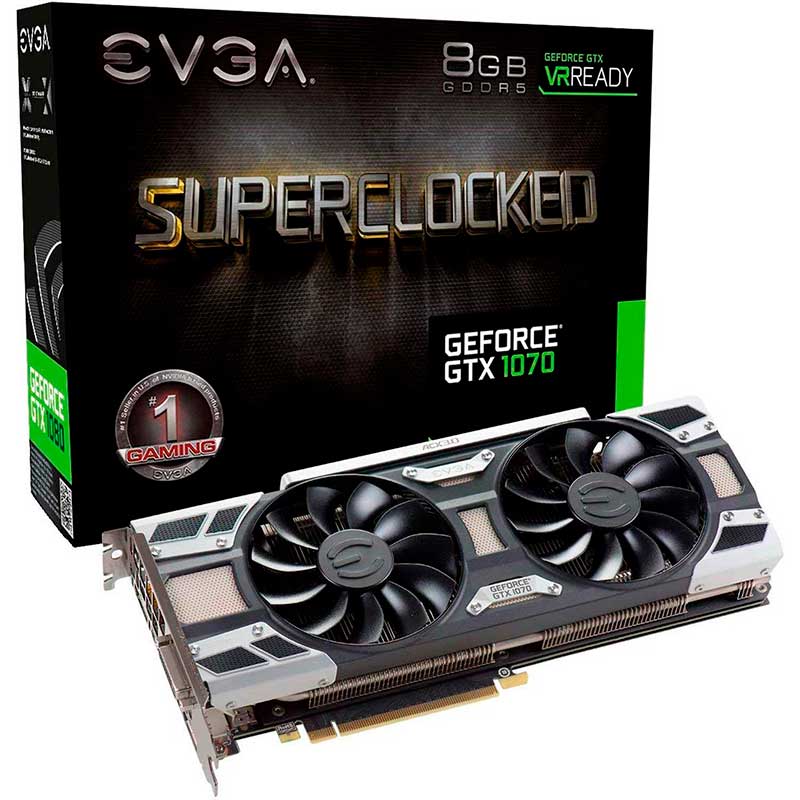 Tarjeta de Video EVGA Geforce GTX 1070 8GB Sc 8GB GDDR5 08G-P4-6173-KR