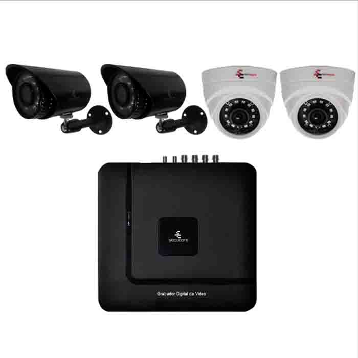 Kit Cctv Ahd Video Hd 720P Dvr 4 Camaras Circuito Vigilancia