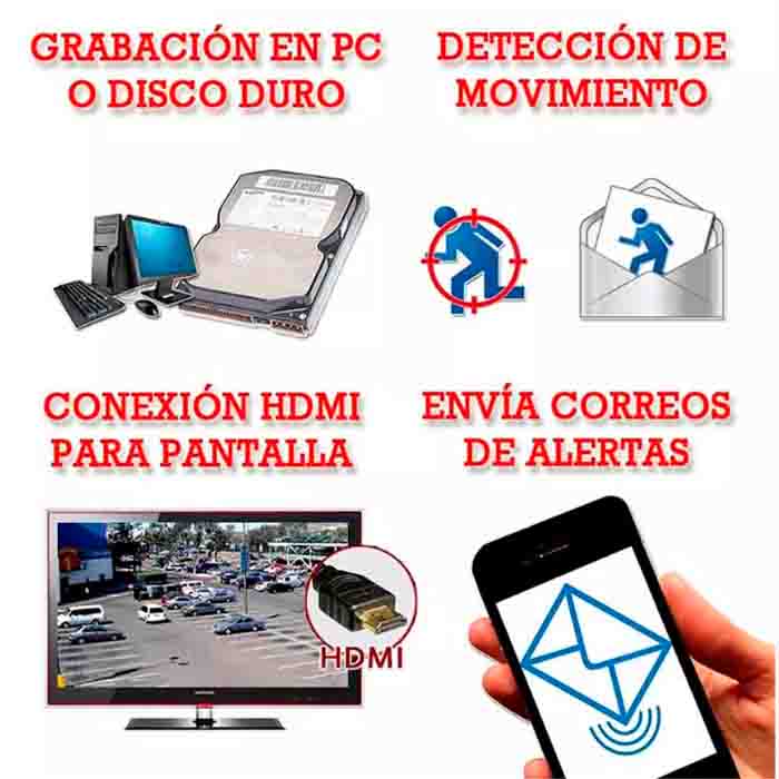 Kit Cctv Circuito Cerrado Vigilancia 8 Camaras Bullet Domo