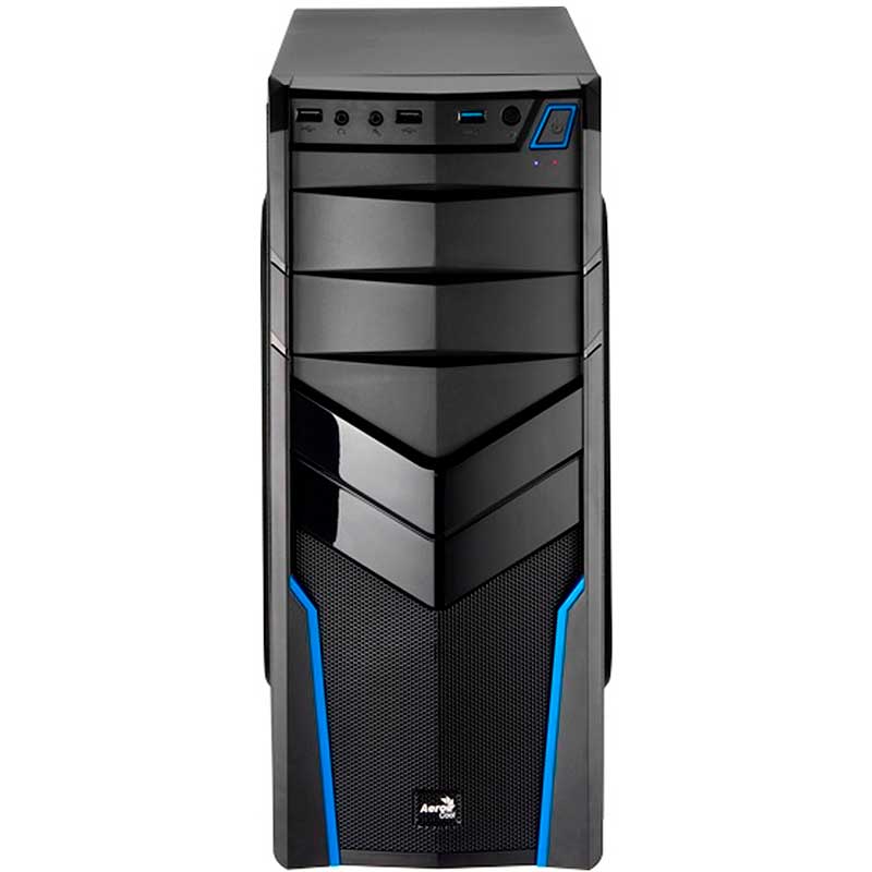 Gabinete Gamer Aerocool V2x Advance Media Torre Atx Azul